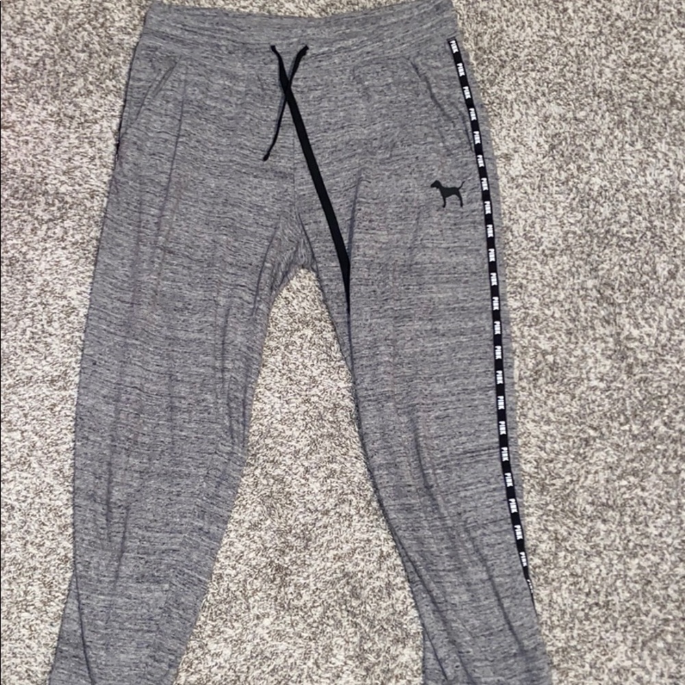 PINK grey joggers